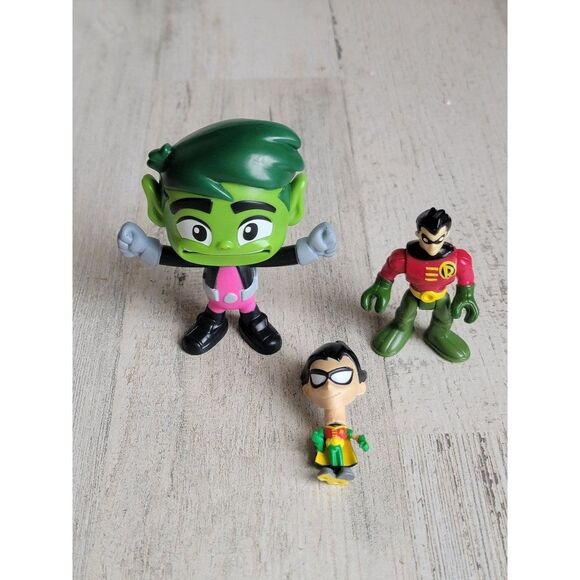 Teen Titans Beast Boy Robin action figure playset toy - Picture 1 of 7